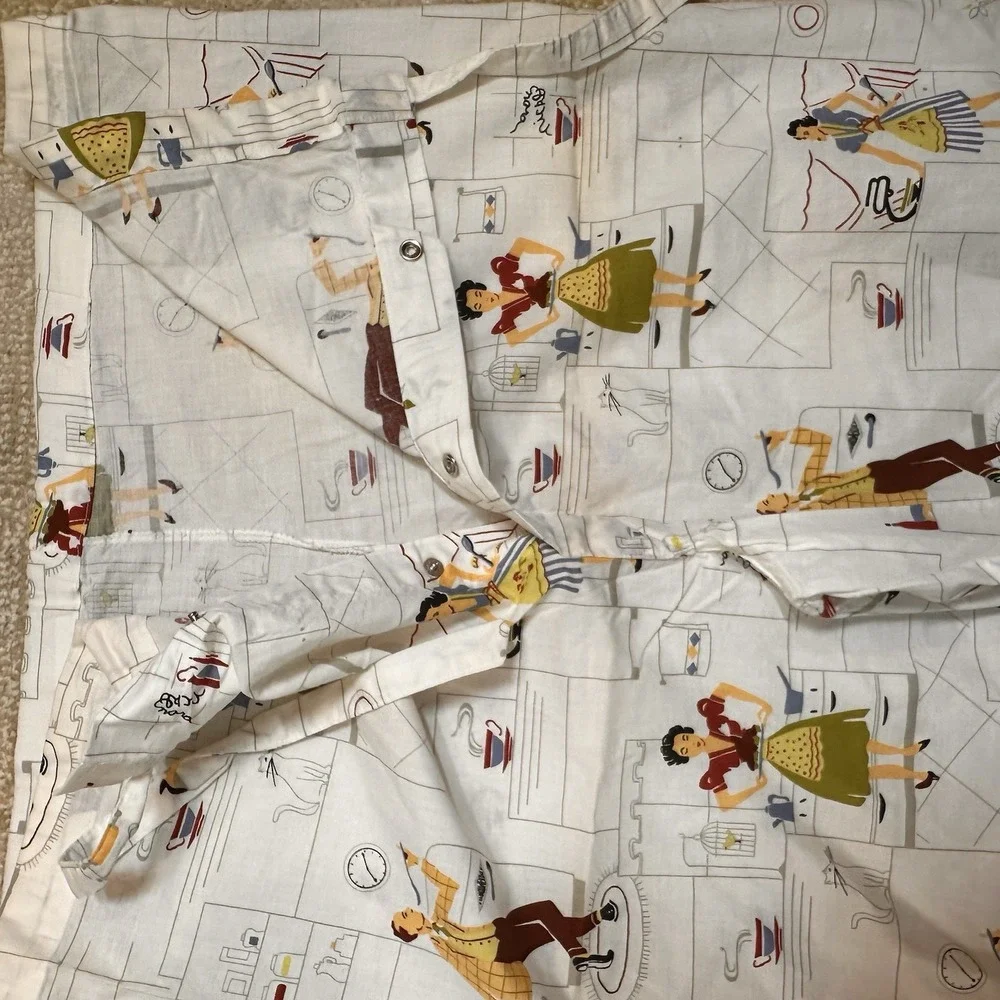 Shadow Boxer Collection NYC Pajama Set Large Kitchen Print Novelty Button Down - Picture 11 of 11